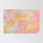 Abundance - abstract pink marbling painting Rug Gallery Image 2