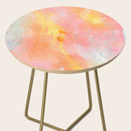 Abundance - abstract pink marbling painting Side Table Gallery Image 2