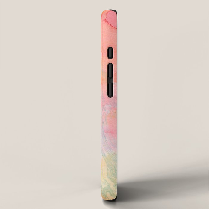 Abundance - abstract pink marbling painting iPhone Case Gallery Image 2