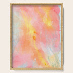 Abundance - abstract pink marbling painting Serving Tray Gallery Image 1