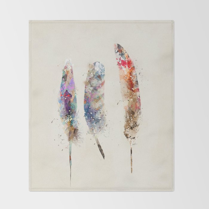 feathers Throw Blanket Gallery Image 2