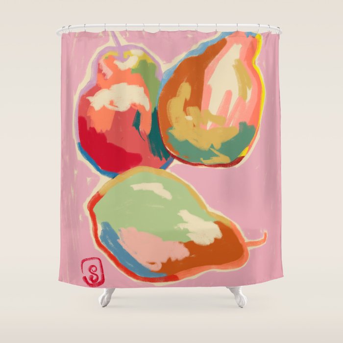 PERFECT PEARS Shower Curtain Gallery Image 1