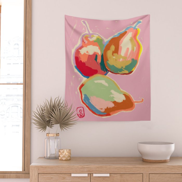 PERFECT PEARS Wall Tapestry Gallery Image 2