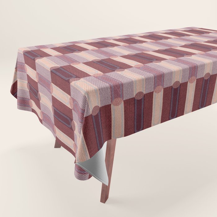 Rounded Stripe Block Tablecloth Gallery Image 1