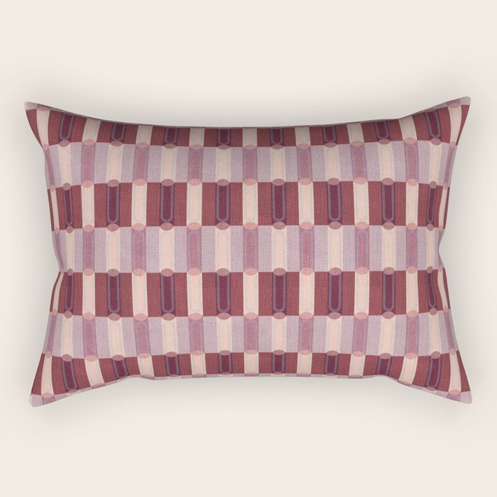 Rounded Stripe Block Rectangular Pillow Gallery Image 2