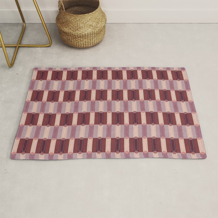 Rounded Stripe Block Rug Gallery Image 1