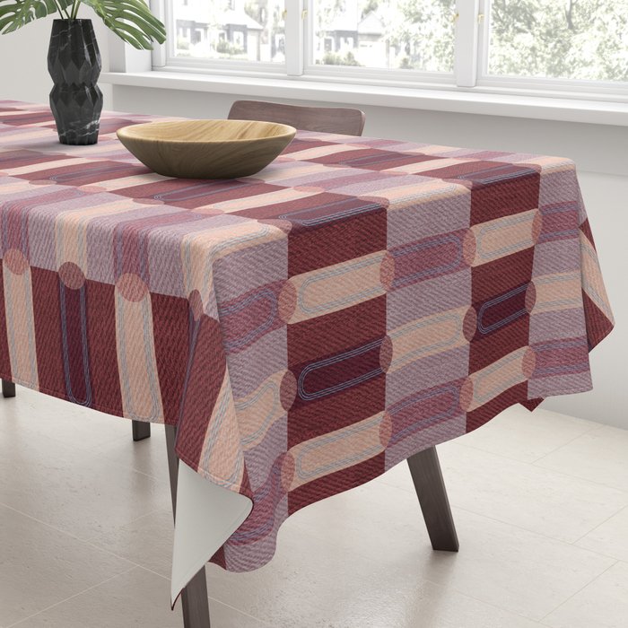 Rounded Stripe Block Tablecloth Gallery Image 3