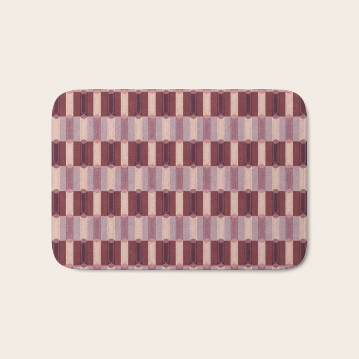 Rounded Stripe Block Bath Mat Gallery Image 1