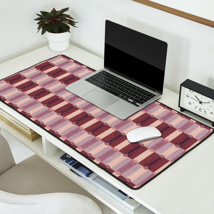 Rounded Stripe Block Desk Mat Gallery Image 2