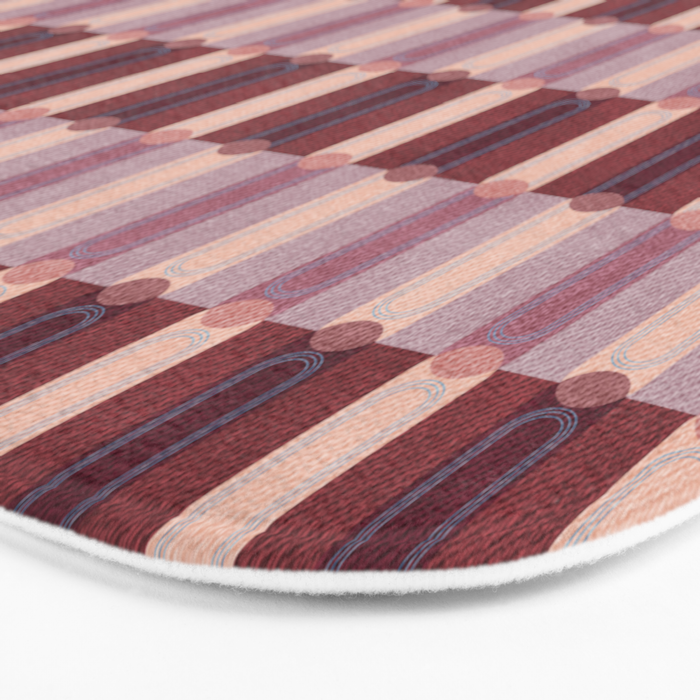 Rounded Stripe Block Bath Mat Gallery Image 3