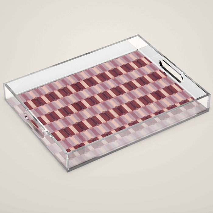 Rounded Stripe Block Acrylic Tray Gallery Image 1
