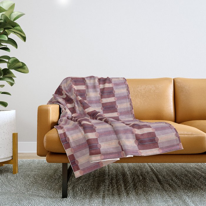 Rounded Stripe Block Throw Blanket Gallery Image 1