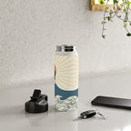 Meowtain cat 5 rainbow wave catzilla  Water Bottle Gallery Image 4