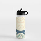 Meowtain cat 5 rainbow wave catzilla  Water Bottle Gallery Image 1