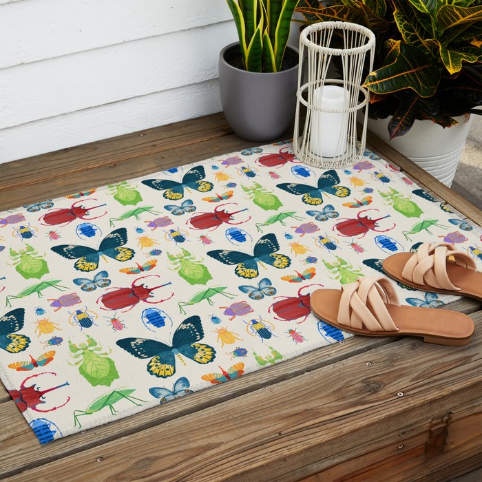 Interesting Insects Outdoor Rug Gallery Image 2