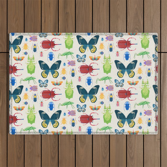 Interesting Insects Outdoor Rug Gallery Image 1