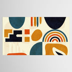 mid century shapes geometric abstract color 3 Tablecloth Gallery Image 2