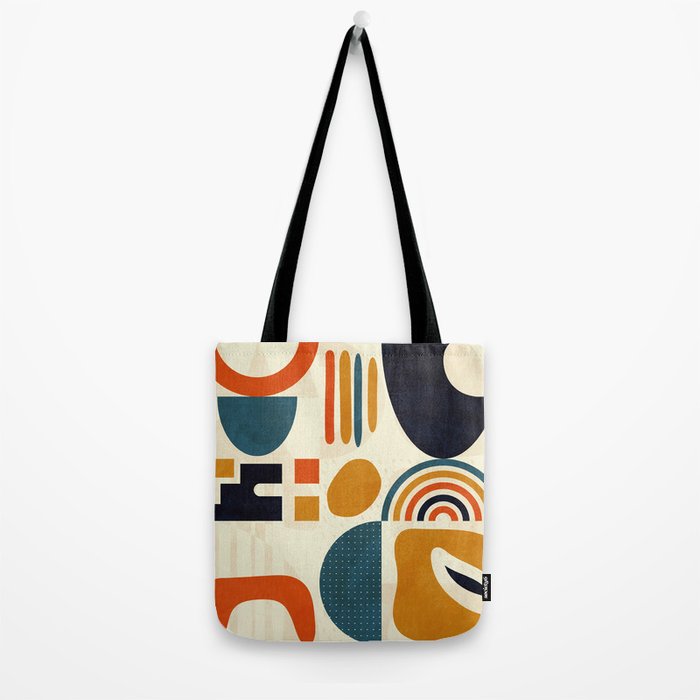 mid century shapes geometric abstract color 3 Tote Bag Gallery Image 2