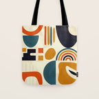 mid century shapes geometric abstract color 3 Tote Bag Gallery Image 1