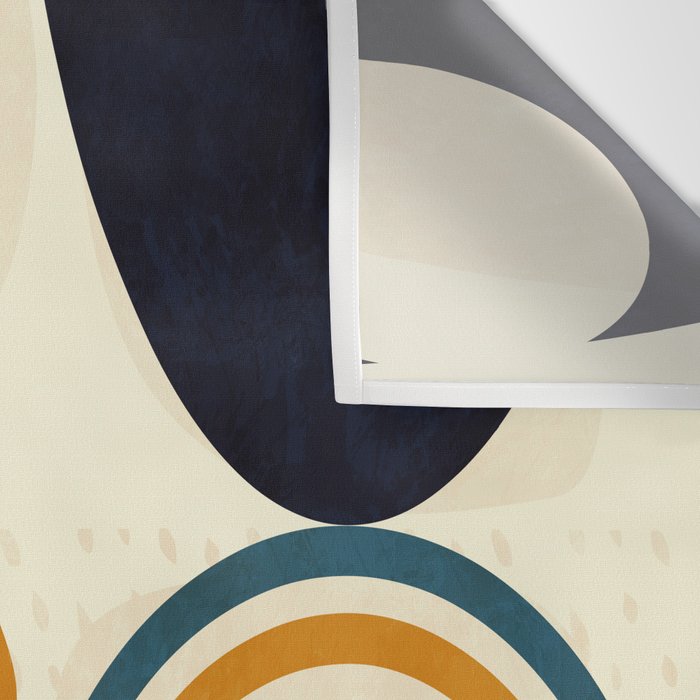 mid century shapes geometric abstract color 3 Wall Tapestry Gallery Image 3