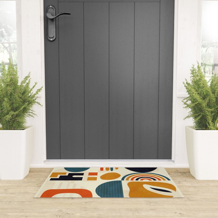 mid century shapes geometric abstract color 3 Welcome Mat Gallery Image 3