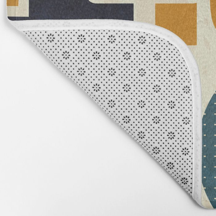 mid century shapes geometric abstract color 3 Bath Mat Gallery Image 2