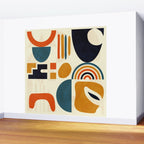 mid century shapes geometric abstract color 3 Wall Mural Gallery Image 2