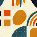 mid century shapes geometric abstract color 3 Coffee Mug Gallery Image 2