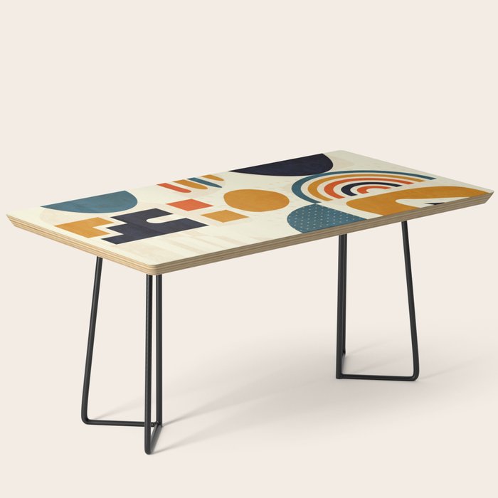 mid century shapes geometric abstract color 3 Coffee Table Gallery Image 1