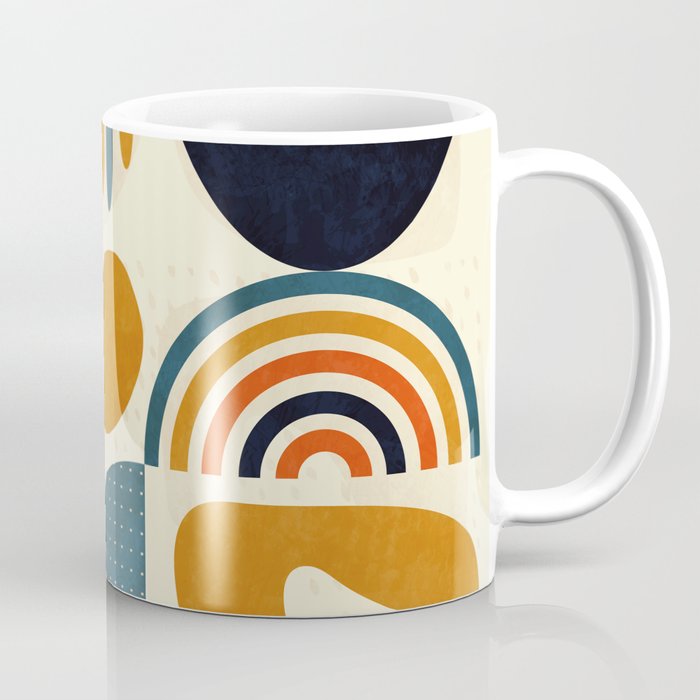 mid century shapes geometric abstract color 3 Coffee Mug Gallery Image 1