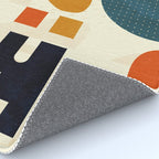 mid century shapes geometric abstract color 3 Rug Gallery Image 4