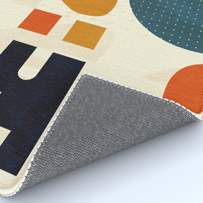mid century shapes geometric abstract color 3 Rug Gallery Image 4
