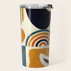 mid century shapes geometric abstract color 3 Travel Mug Gallery Image 2