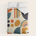 mid century shapes geometric abstract color 3 Duvet Cover Gallery Image 6
