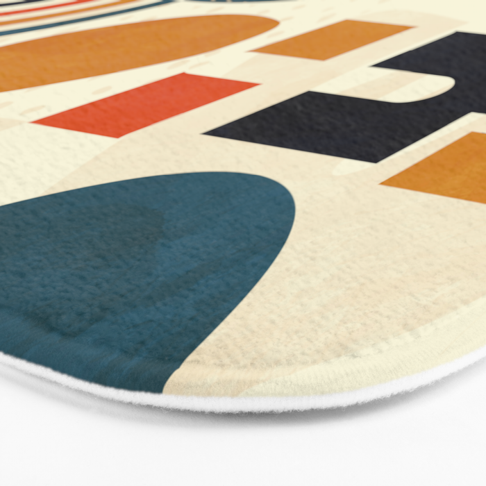 mid century shapes geometric abstract color 3 Bath Mat Gallery Image 3