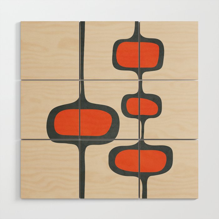 Mid-Century Modern Abstract Art 27 Wood Wall Art Gallery Image 1