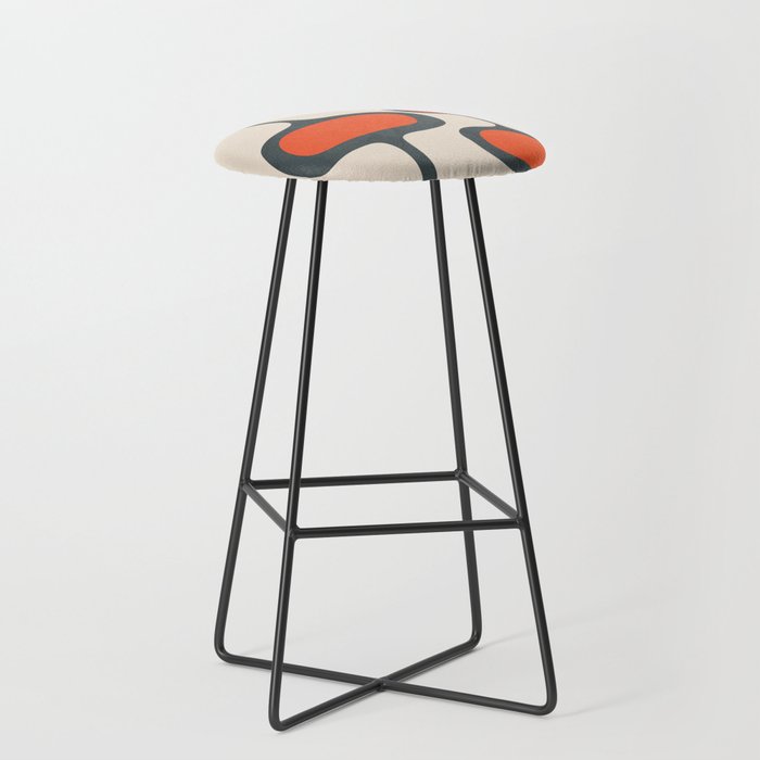 Mid-Century Modern Abstract Art 27 Stool Gallery Image 1