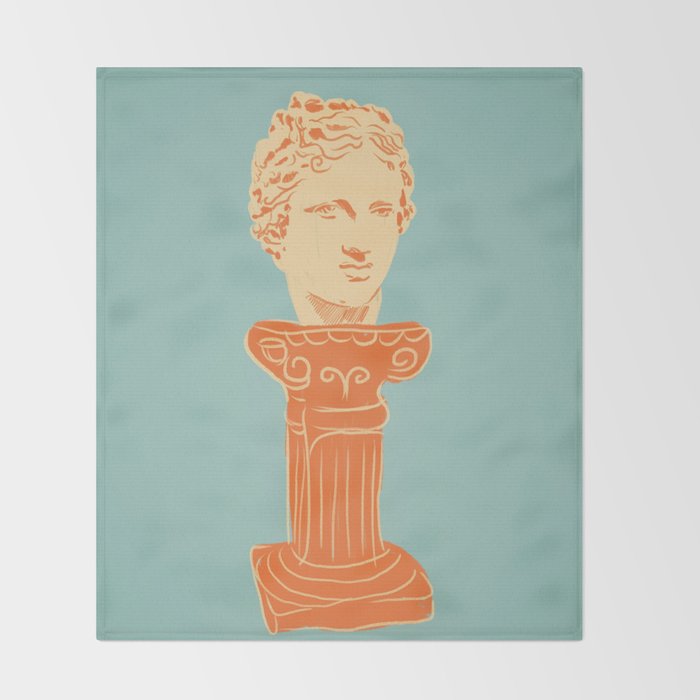 Head on pedestal Throw Blanket Gallery Image 2