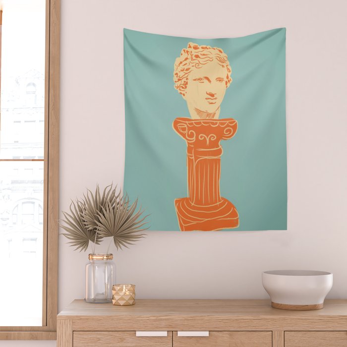 Head on pedestal Wall Tapestry Gallery Image 2