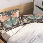 William Morris Butterfly - Midnight Garden Pillow Sham Gallery Image 2
