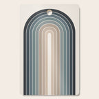 Gradient Arch XXVIII Earthy Blue Mid Century Modern Rainbow Cutting Board Gallery Image 1