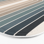 Gradient Arch XXVIII Earthy Blue Mid Century Modern Rainbow Bath Mat Gallery Image 3