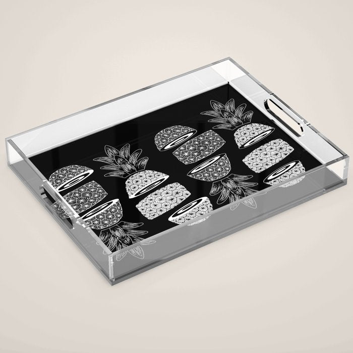 Pineapples (Dark/Sliced) Acrylic Tray Gallery Image 1