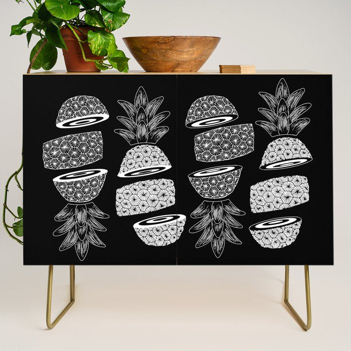 Pineapples (Dark/Sliced) Credenza Gallery Image 1