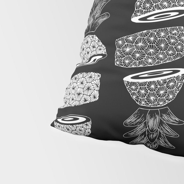 Pineapples (Dark/Sliced) Pillow Sham Gallery Image 4