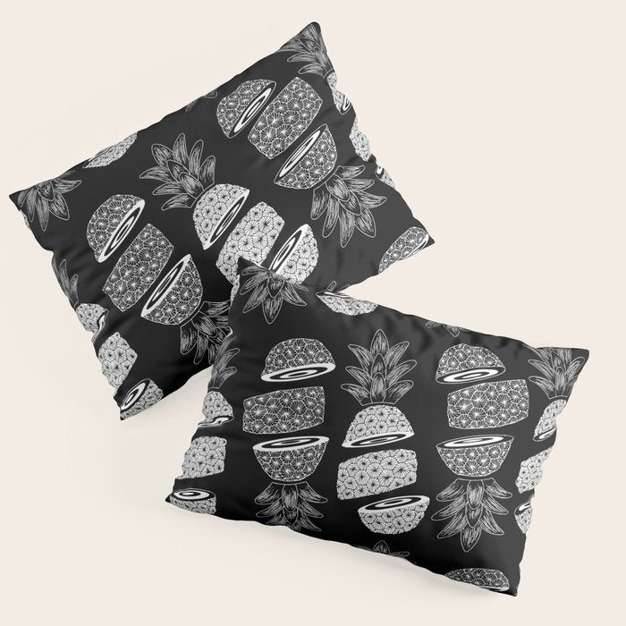 Pineapples (Dark/Sliced) Pillow Sham Gallery Image 3