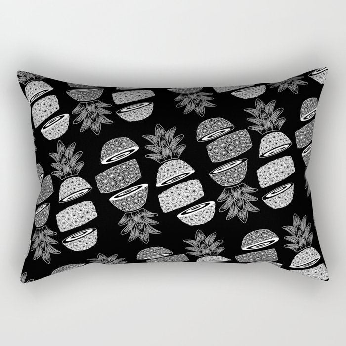 Pineapples (Dark/Sliced) Rectangular Pillow Gallery Image 2