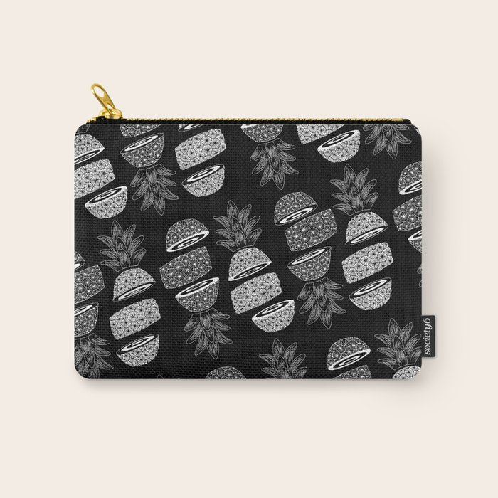 Pineapples (Dark/Sliced) Carry All Pouch Gallery Image 1