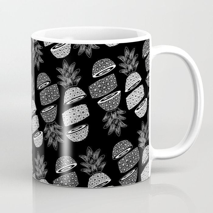 Pineapples (Dark/Sliced) Coffee Mug Gallery Image 1