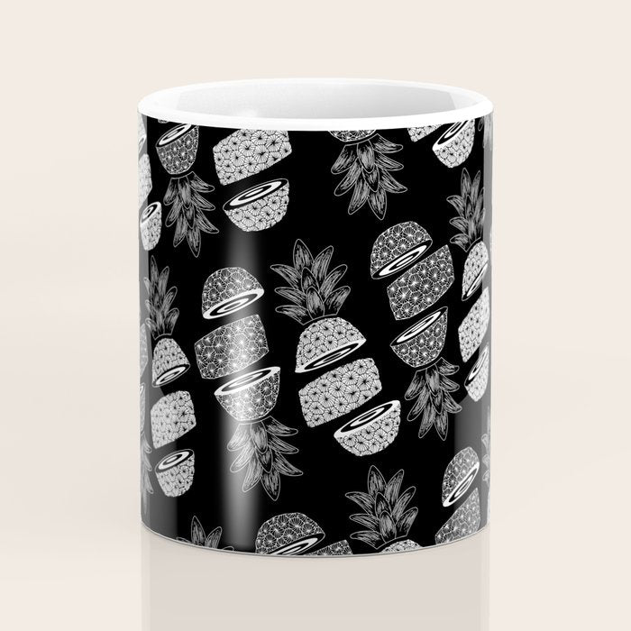 Pineapples (Dark/Sliced) Coffee Mug Gallery Image 4